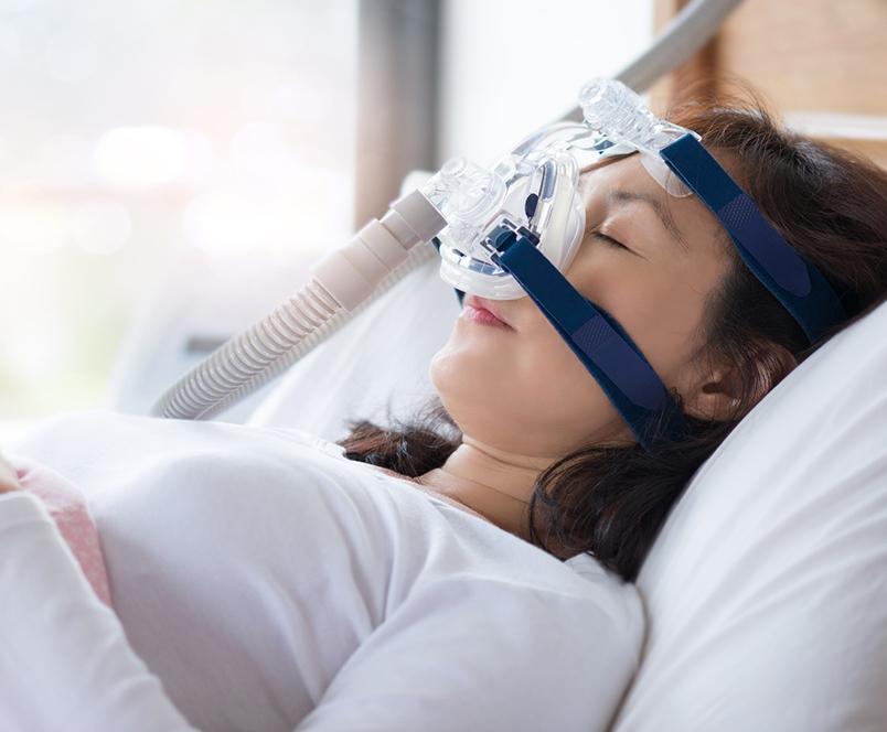 Woman with obstructive sleep apnea in Tulsa