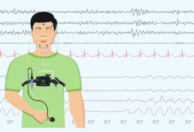 Illustration of sleep testing