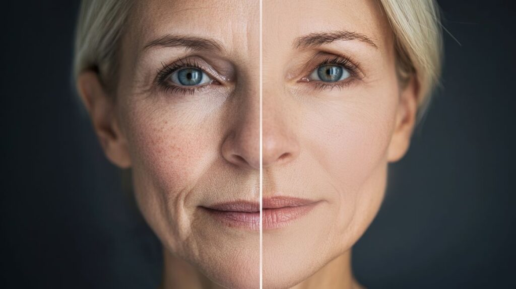 A woman who is rapidly aging